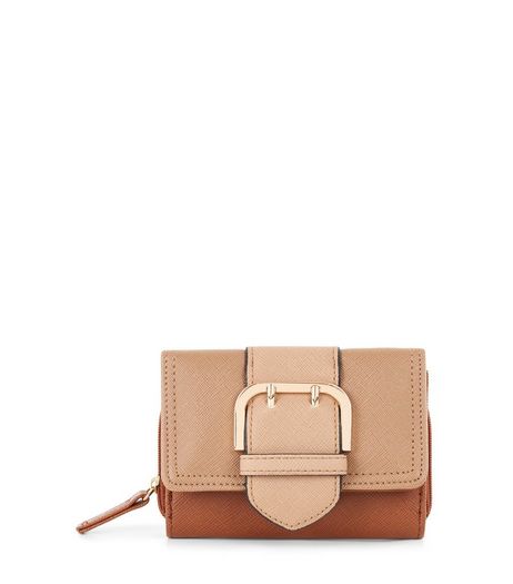 Tan Buckle Front Purse | New Look