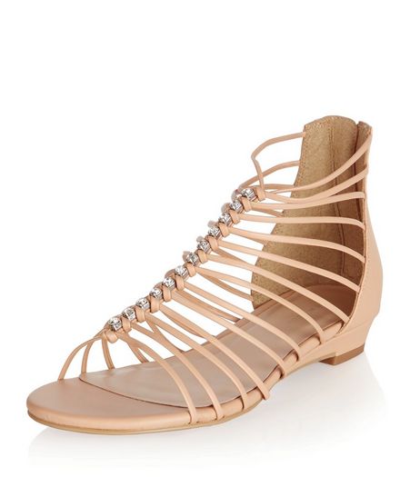 Stone Strappy Wedge Sandals | New Look