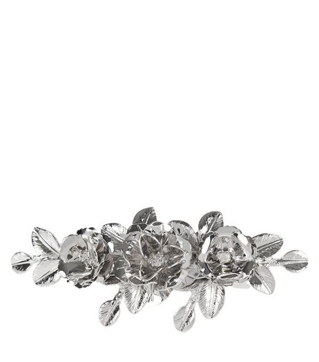 Silver Floral Hair Slide | New Look