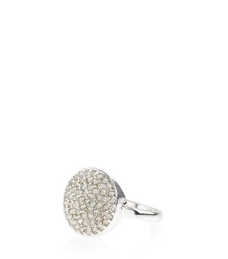Crystal Embellished Round Ring | New Look