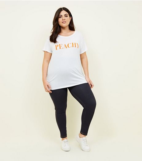 Curves Blue High Waisted Jeggings | New Look