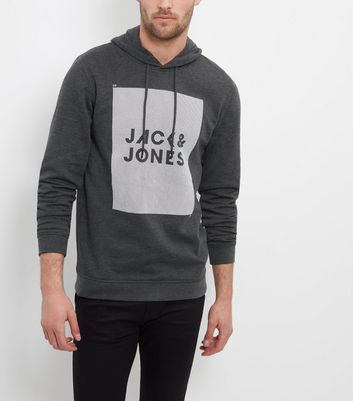 Comprar Jack and Jones Dark Grey Logo Hoodie al mejor precio