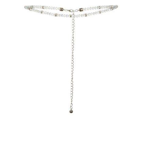 Silver Beaded Belt | New Look