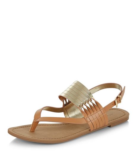Tan Twist Strap Sandals | New Look