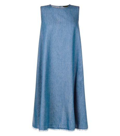 Blue Denim Sleeveless Swing Dress | New Look