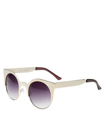 Silver Half Frame Sunglasses | New Look