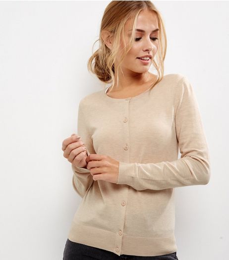 Light Brown Long Sleeve Cardigan | New Look