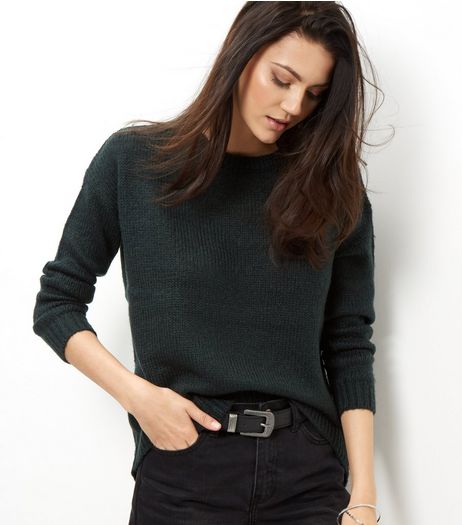 Dark Green Boxy Jumper | New Look