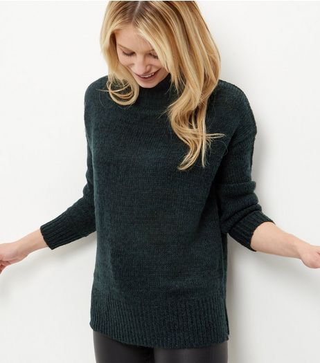 Dark Green Turtle Neck Jumper | New Look