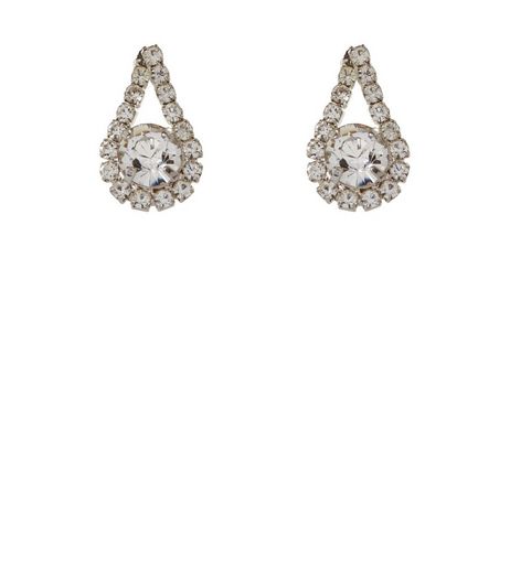Crystal Teardrop Stud Earrings | New Look