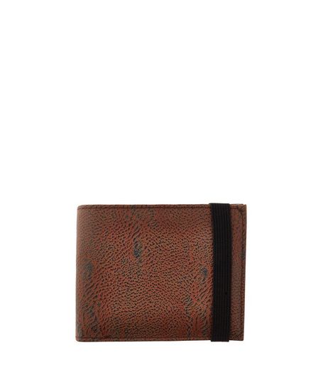 Brown Textured Elasticated Wallet | New Look