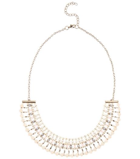Pink Beaded Bar Necklace | New Look