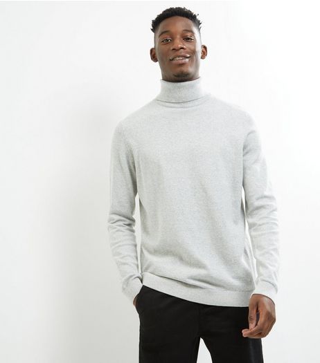 Silver Cotton Roll Neck Jumper | New Look