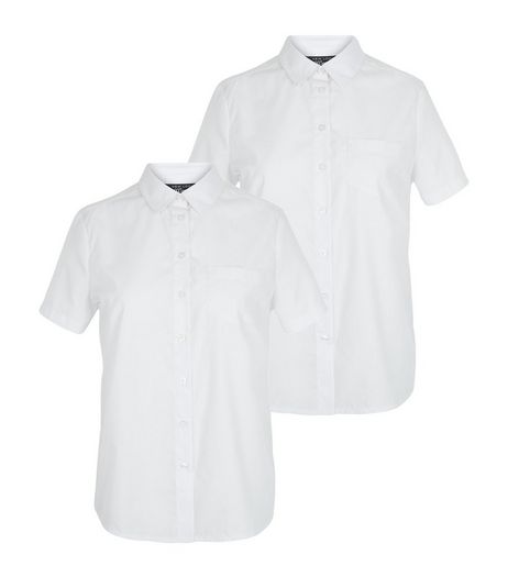 Teens 2 Pack White Short Sleeve Shirts | New Look