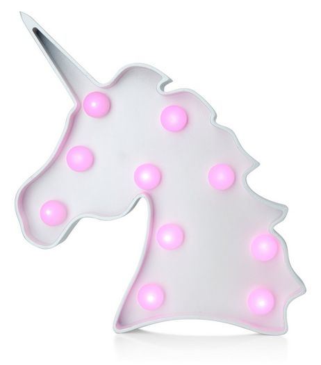 Cream LED Light Unicorn Plaque | New Look