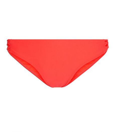 Red Knotted Side Bikini Bottoms | New Look