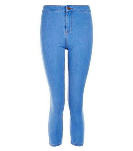 Petite Blue Cropped Skinny Jeans | New Look