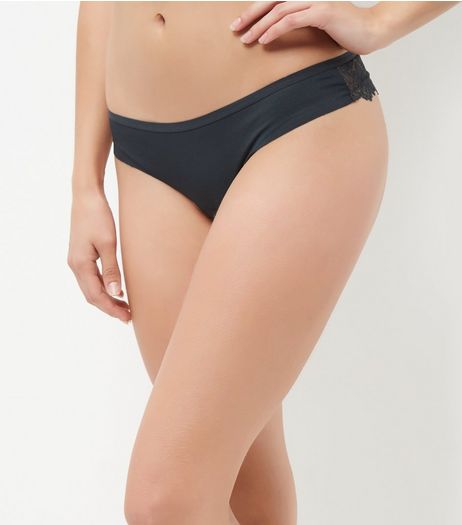 Green Lace Back No VPL Thong | New Look