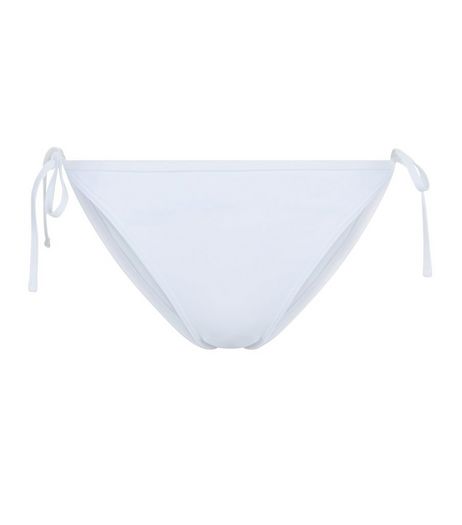 White Tie Side Bikini Bottoms | New Look