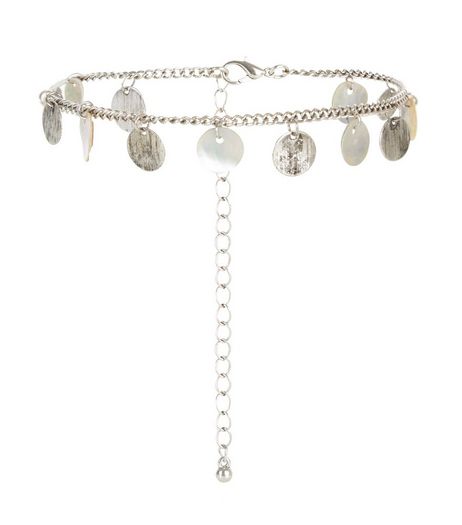Silver Circle Drop Anklet | New Look
