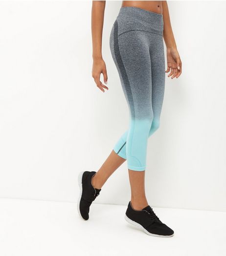 Blue Dip Dye Seamless Sports Leggings | New Look