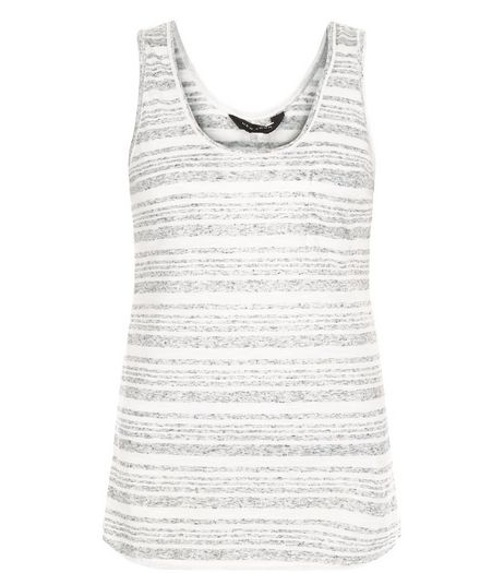 Grey Stripe Vest | New Look