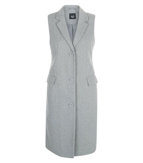 Teens Grey Sleeveless Coat | New Look