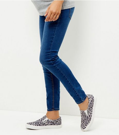 Maternity Blue Over Bump Jeggings | New Look