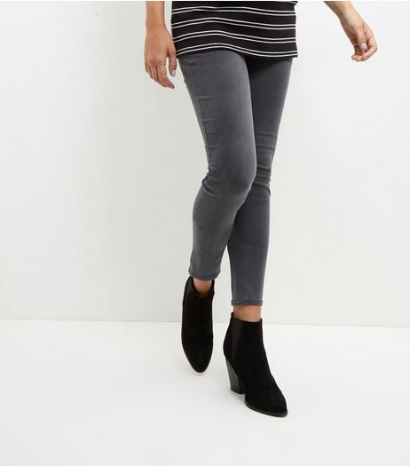 Maternity Grey Under Bump Jeggings | New Look