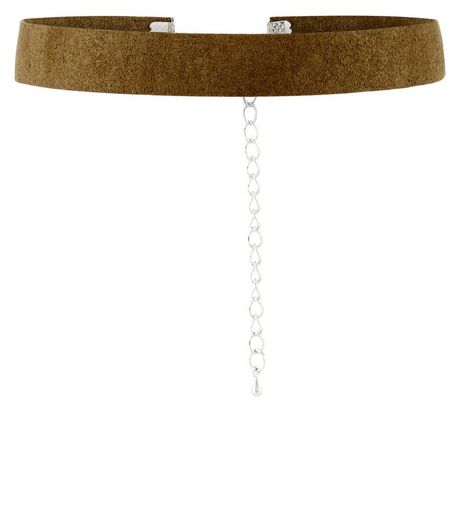 Khaki Suedette Choker | New Look