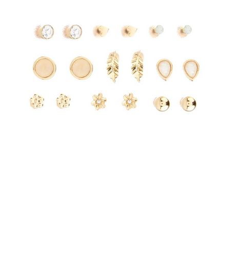 9 Pack Pink Iridescent Earrings | New Look