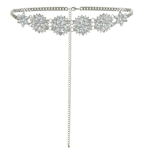 Silver Floral Chain Belt | New Look
