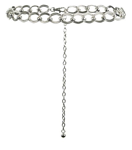 Silver Double Link Chain Belt | New Look