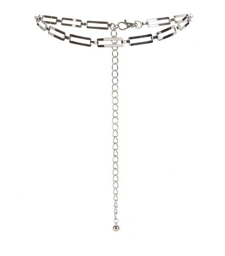 Silver Rectangle Link Chain Belt | New Look