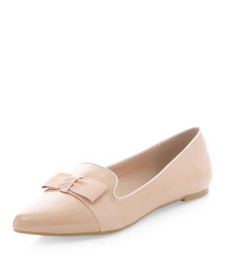 Cream Bow Front Pointed Pumps | New Look