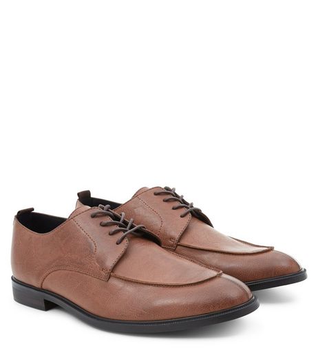 Tan Stitch Trim Brogues | New Look
