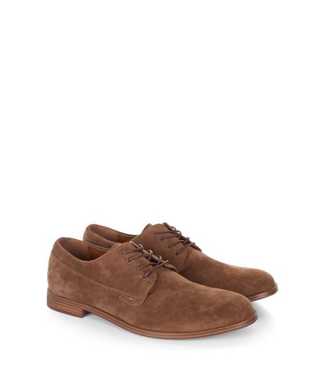 Brown Suedette Lace Up Brogues | New Look