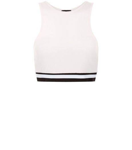 Pink Stripe Hem Crop Top | New Look