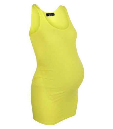 Maternity Lime Ribbed Vest | New Look