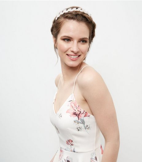 Crystal Diamante Leaf Headband | New Look