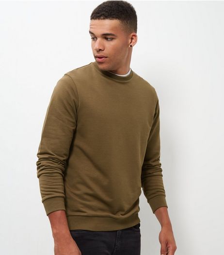 Khaki Crew Neck Sweater | New Look