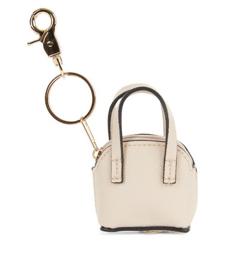 Pink Mini Bowler Bag Keyring | New Look
