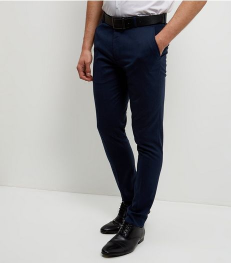 Blue Stretch Skinny Trousers | New Look