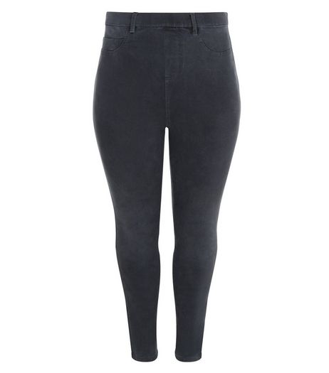 Curves Grey High Waisted Jeggings | New Look