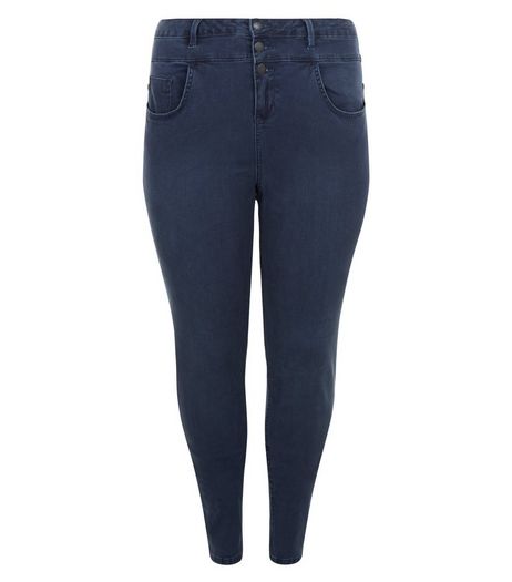 Curves Dark Blue Skinny Jeans | New Look