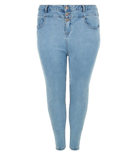 Curves Pale Blue High Waisted Skinny Jeans | New Look