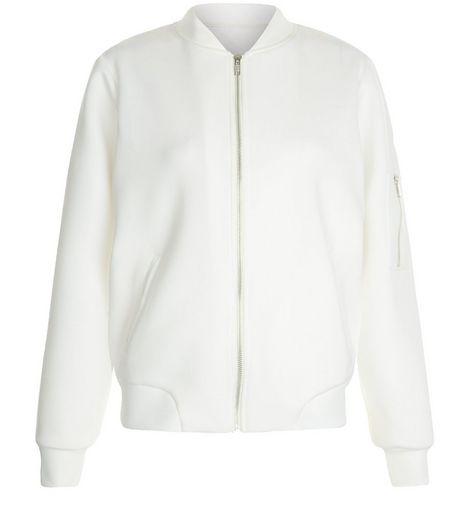 White Scuba Bomber Jacket | New Look