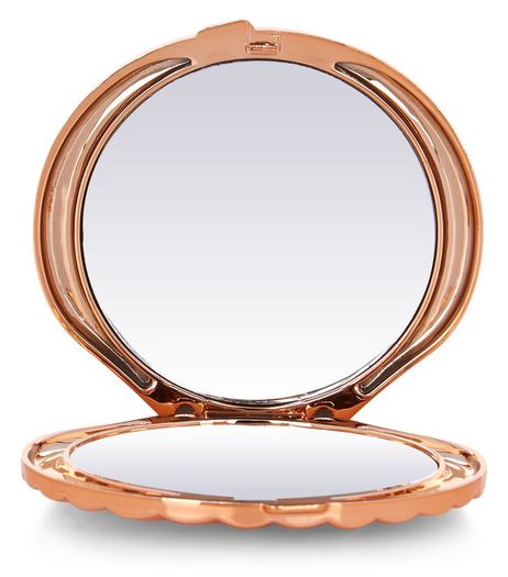 Rose Gold Shell Compact Mirror | New Look