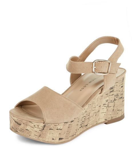 Teens Cream Flatform Sandals | New Look