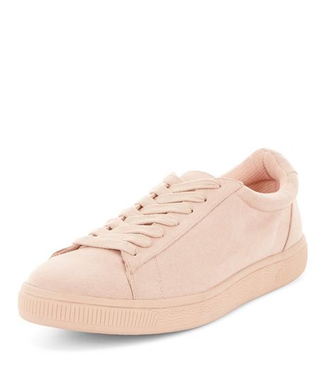 Pink Suedette Trainers | New Look